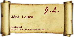 Jáni Laura névjegykártya